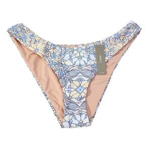 J. Crew Curved-waist Cheeky Bikini Bottom Kaleidoscope New W Tags Women's Size M